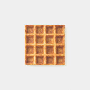Realistic Toasted Square Waffle Food Design Post-it Notes