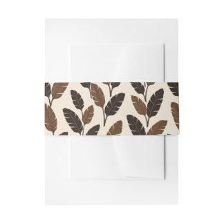 Realistic Tropical Banana Leaves Pattern Invitation Belly Band