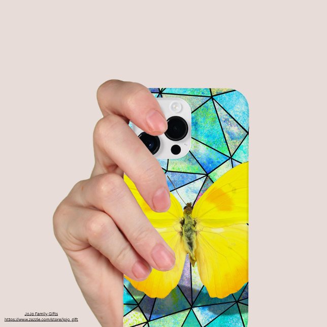 Realistic unusual neon bright yellow butterfly Case-Mate iPhone case (Creator Uploaded)