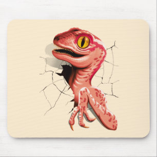 Realistic Velociraptor Dinosaur Hatching Mouse Pad