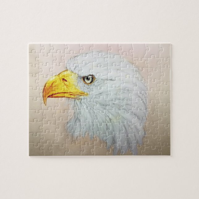 Realistic White Eagle, Nature & Animals World Jigsaw Puzzle (Horizontal)