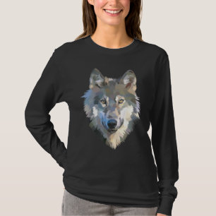 Realistic White Wolf Realistic Animal Print T-Shirt