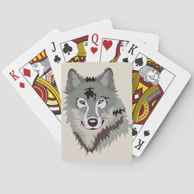 Realistic Wolf Playing Cards (Back)