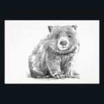 realistic wombat in pencil drawing style photo print<br><div class="desc">Fantastic design that features a realistic wombat in pencil drawing style. Use this design for tshirts,  posters,  mug,  hoodies. Just a wonderful design.</div>