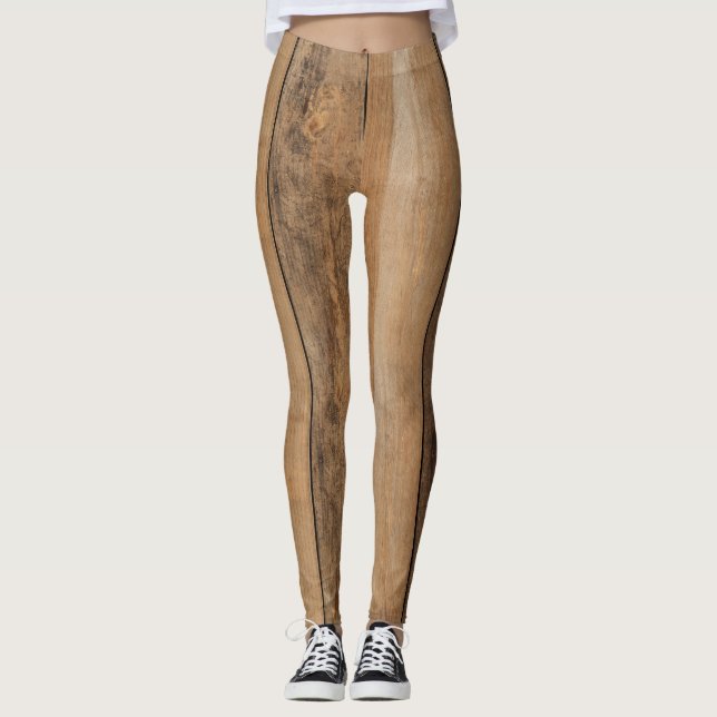Realistic Wood Flooring Leggings (Front)