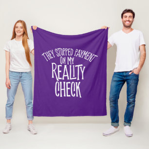 Reality Check Fleece Blanket