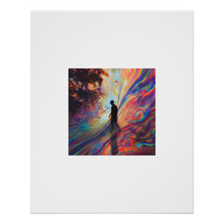 Reality Distortion Silhouette Forest Poster