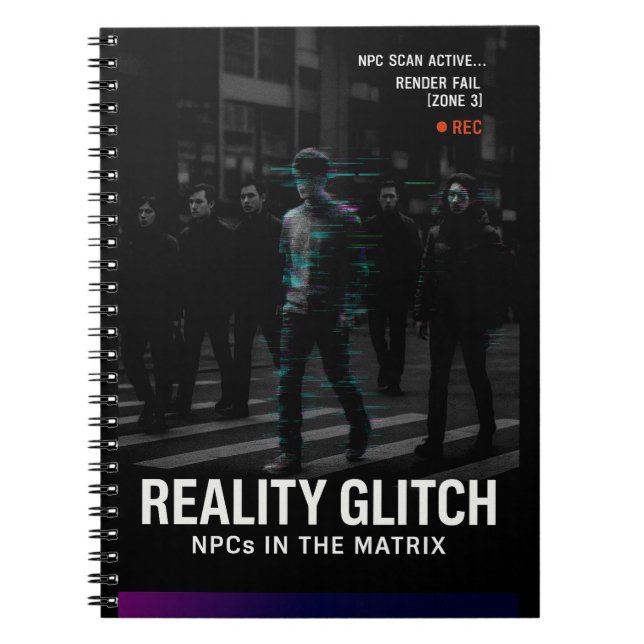 Reality Glitch - Render Fail [Zone 3] Notebook (Front)