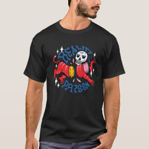 Reality is a prison scary creepy skeleton skull Pu T-Shirt