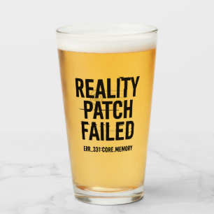 Reality Patch Failed - Glitched Typography Glass