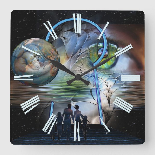 Reality Shifters Square Wall Clock (Front)