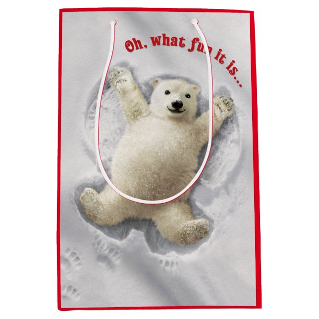 Really Big Snow Angel Medium Gift Bag (Front)