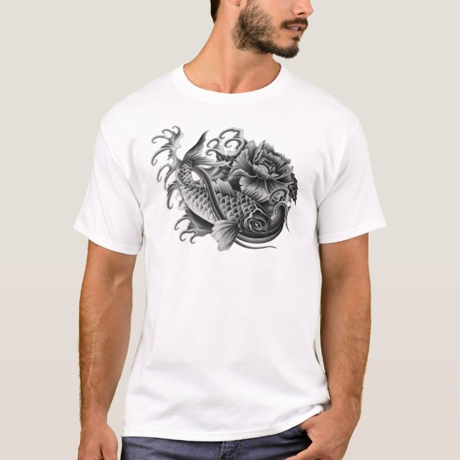Really cool Japanese koi fish design T-Shirt (Front)