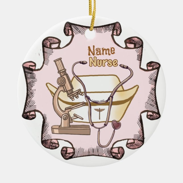 Really cool nurse  ceramic ornament (Front)