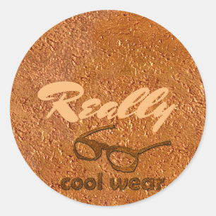 Really Cool Wear Copper Look Classic Round Sticker