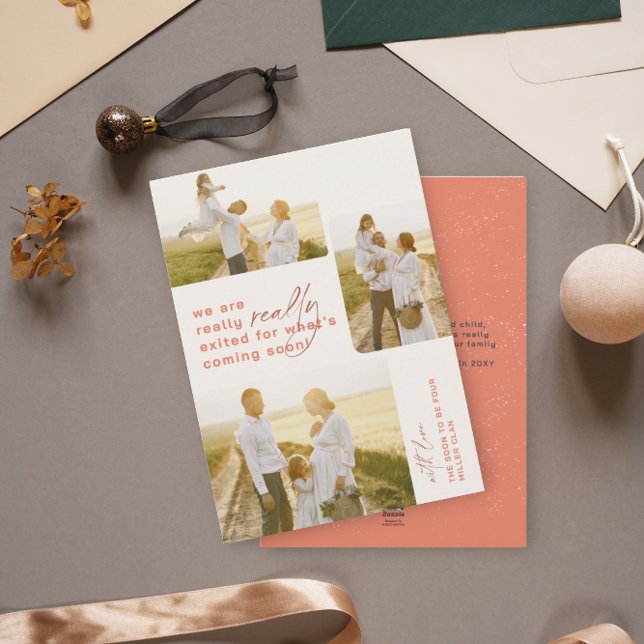 Really Exited Red Holiday Pregnancy Announcement (Creator Uploaded)