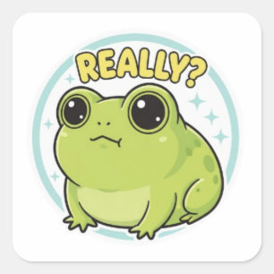 Really Frog Sticker Cute Side Eye Frog Meme Kawaii