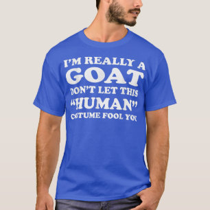 Really Goat Human Costume Lazy Halloween  T-Shirt
