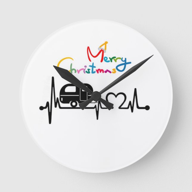 "REALLY HAPPY CAMPER" CHRISTMAS CLOCK (Front)