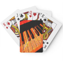 Really Hot, Cool Glittering Piano Playing Cards