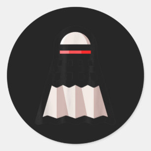 Really Like Badminton Shuttle Birdie 2 Classic Round Sticker