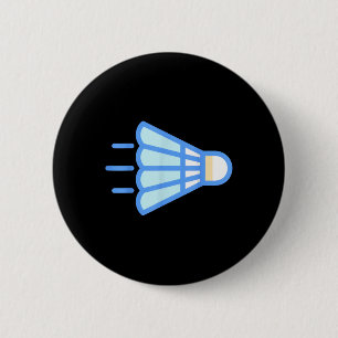 Really Like Badminton Shuttle Birdie 4 6 Cm Round Badge