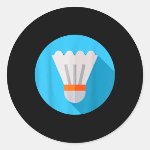 Really Like Badminton Shuttle Birdie 8 Classic Round Sticker