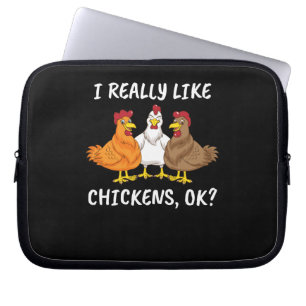 Really Like Chicken Kids Farmer Gift Men Chicken Laptop Sleeve