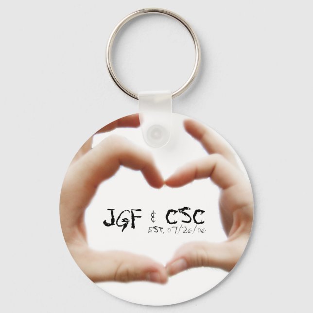 REally Nice Day (Mar) 011b, JGF & CSC , EST. 07... Key Ring (Front)