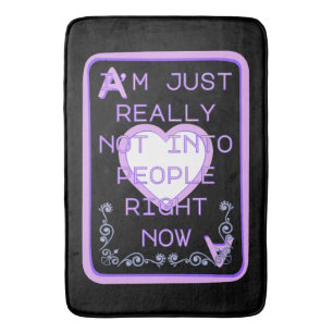Really Not Into People Right Now Ace of Hearts Bath Mat