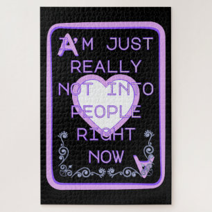 Really Not Into People Right Now Ace of Hearts Jigsaw Puzzle