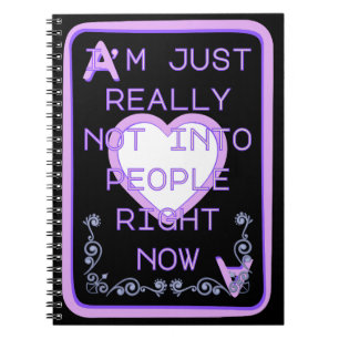 Really Not Into People Right Now Ace of Hearts Notebook