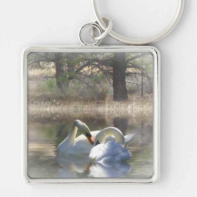 Really Pretty Swan Key Ring (Front)