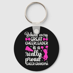 Really Proud Cheer Grandma Of A Cheerleader Grandm Key Ring