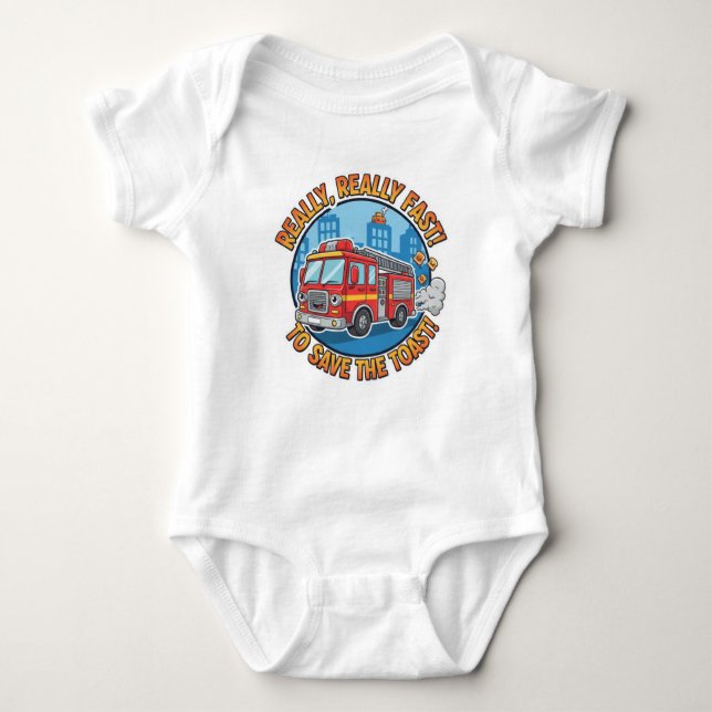 Really, Really Fast! To Save The Toast! funny Baby Bodysuit (Front)