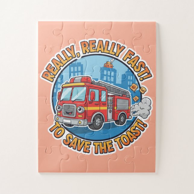 Really, Really Fast! To Save The Toast! - Funny Jigsaw Puzzle (Vertical)