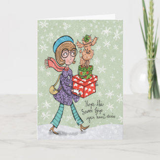 Really Really Retro Holiday Greeting card