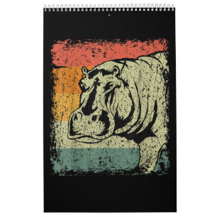 Really Vintage Hippopotamus Hippo Hippo Lover Calendar