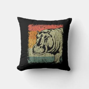 Really Vintage Hippopotamus Hippo Hippo Lover Cushion
