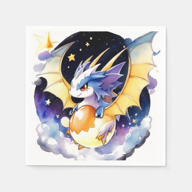 Realm of Dragons: Baby Shower Napkin (Front)