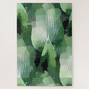 Realm of Green Contemporary  Linear  Jigsaw Puzzle