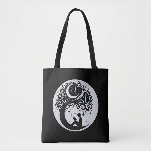Realm of Imagination: Fantasy Books Tote Bag (Front)