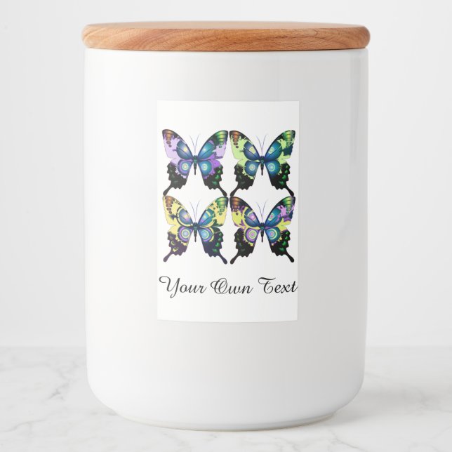 Realm of Morpho Blue Elegant Butterflies Food Label (Front)