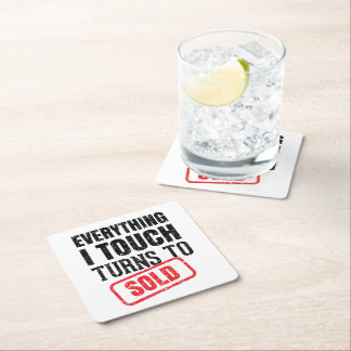 Realtor Agent  Square Paper Coaster