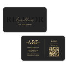 Realtor Black Real Estate Agent Monogram Modern