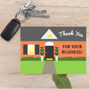 Realtor Brick House Thank You Card