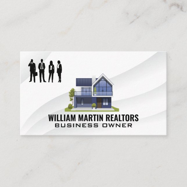 Realtor | Business People | Modern Home Business Card (Front)