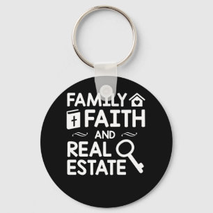 Realtor Christian Family Faith Real Estate Key Ring
