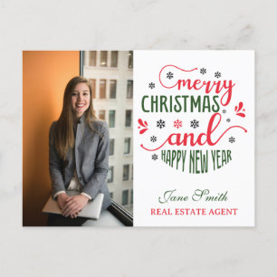 Realtor Christmas Holiday Postcard