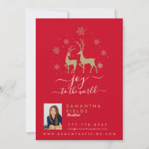 Realtor Christmas Postcard - Joy to the world!